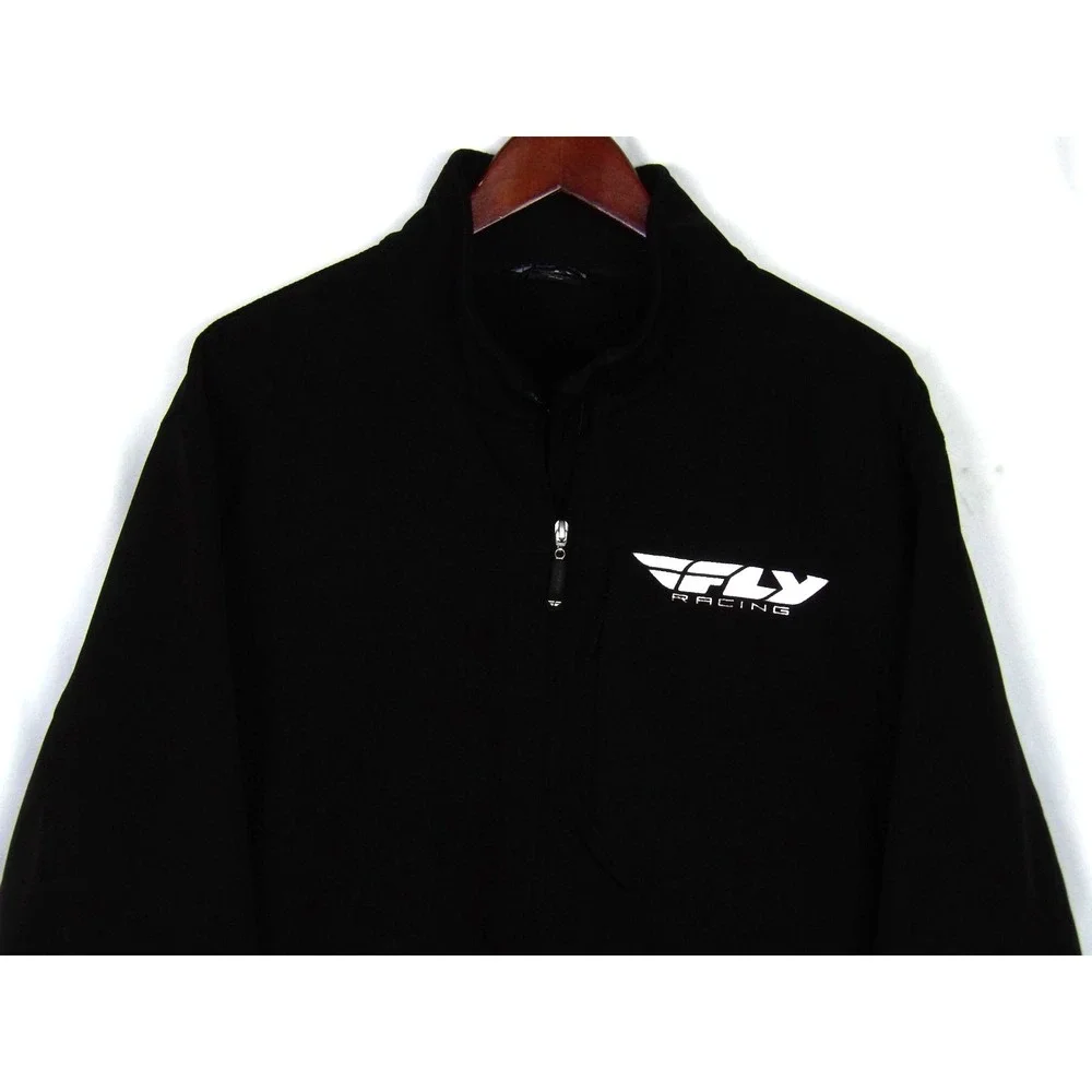 FLY RACING Zip-Up Stretch Black Soft Shell Lined Performance Jacket Men's XL